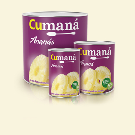 Anana rodajas x565g Cumana